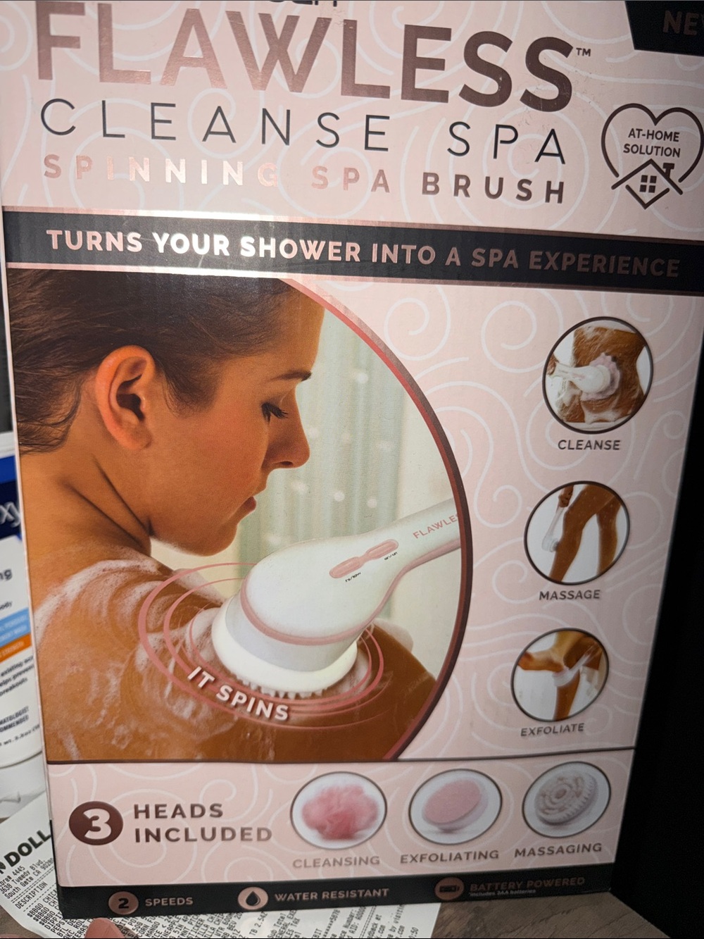 LAWLESS Pink and White Spinning Body Brush